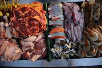 Seafood & meats choices