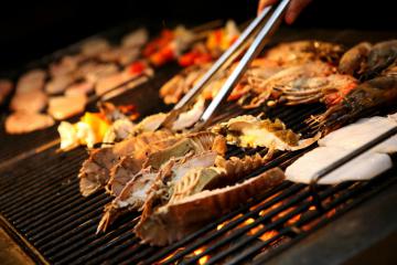 Seafood on the grill