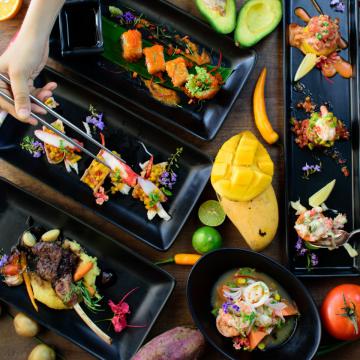 Beautifully presented dishes