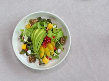 Avocado, Mango & Indian Pomegranate Salad