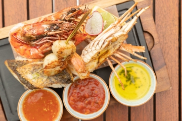 Mixed Seafood on Himalayan Salt Brick