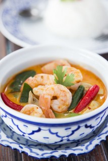 Thai soup/curry with prawns