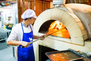 Wood-fired
            pizza oven