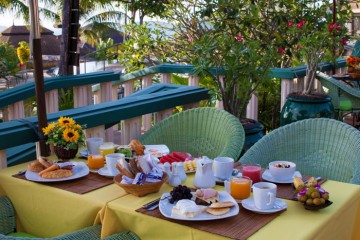 Dining outside for breakfast