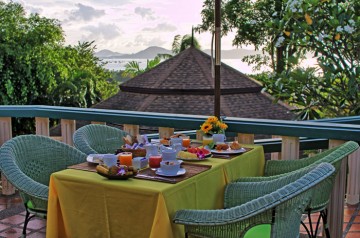 Outdoor dining with a view