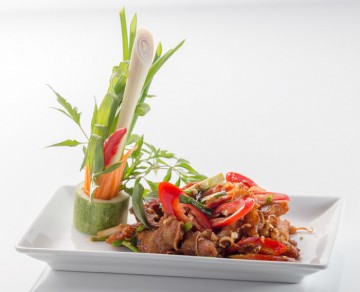 Pork sautéed with Thai herbs & spices