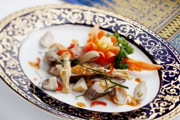 Dishes beautifully displayed