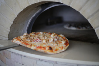 Wood-fired oven pizza